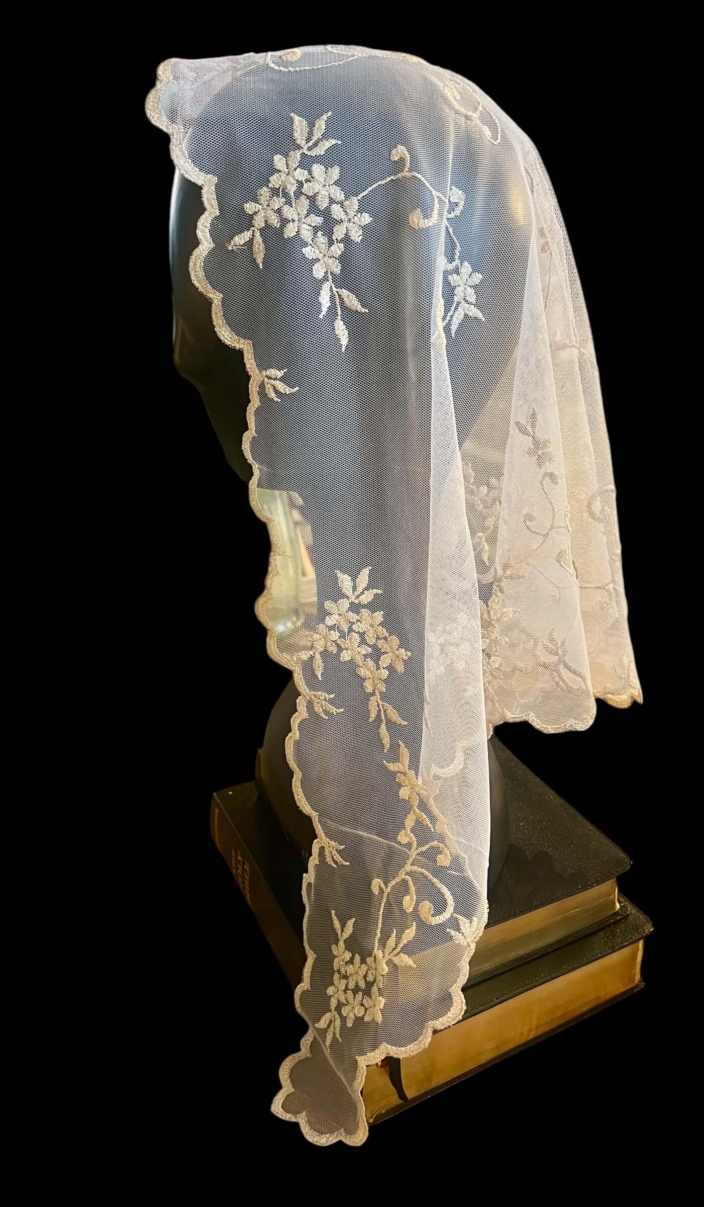 Tan traditional latin mass chapel veil mantilla