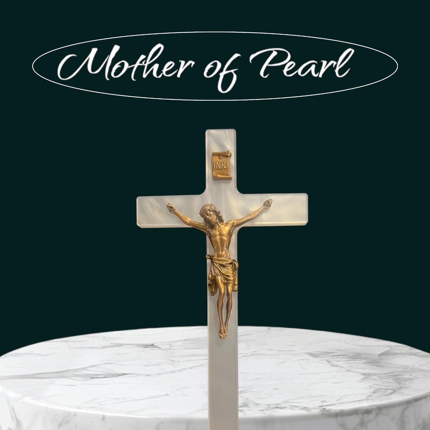 7" Mother of Pearl Wall Crucifix