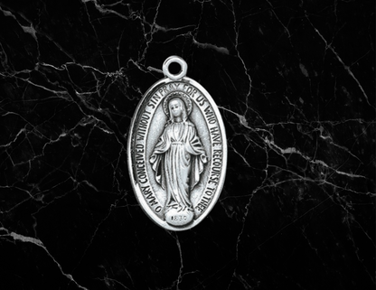 Large Oval Sterling Silver Miraculous Medal