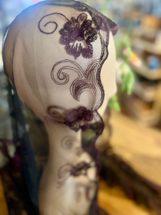 Agnes Maroon Veil