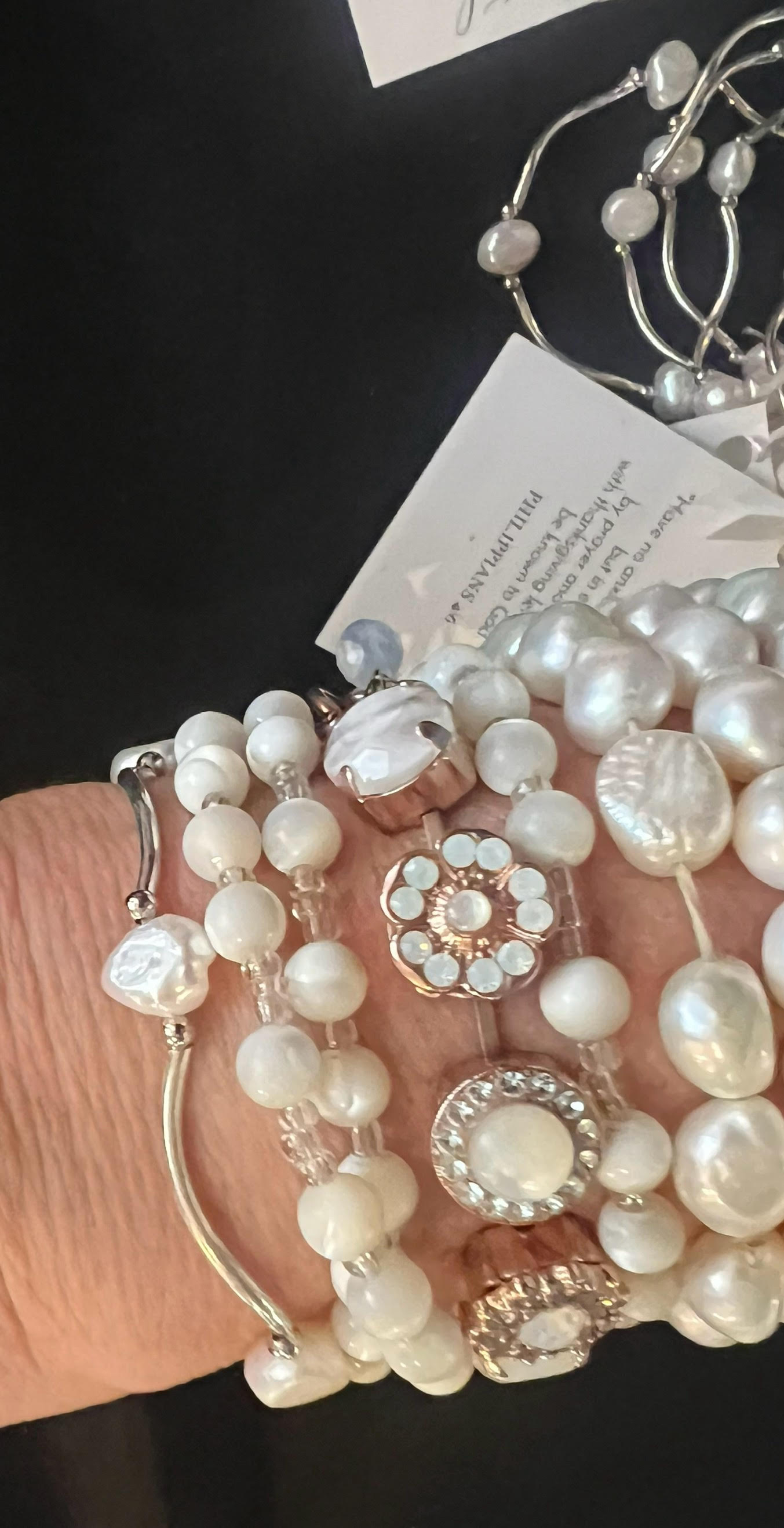 Gratitude Freshwater Pearl Stretch Bracelet