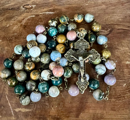 Colorful Stone Rosary