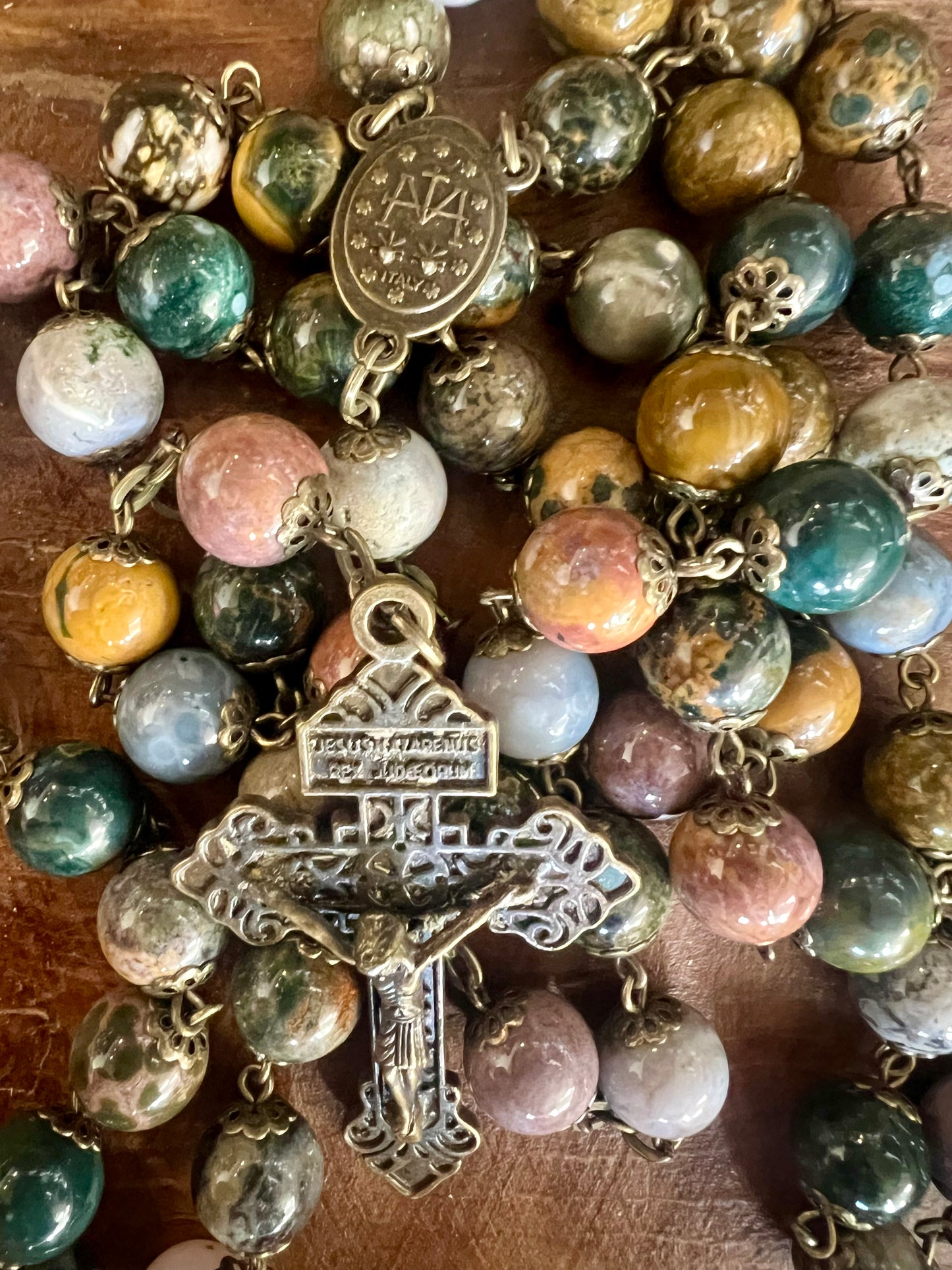 Colorful Stone Rosary